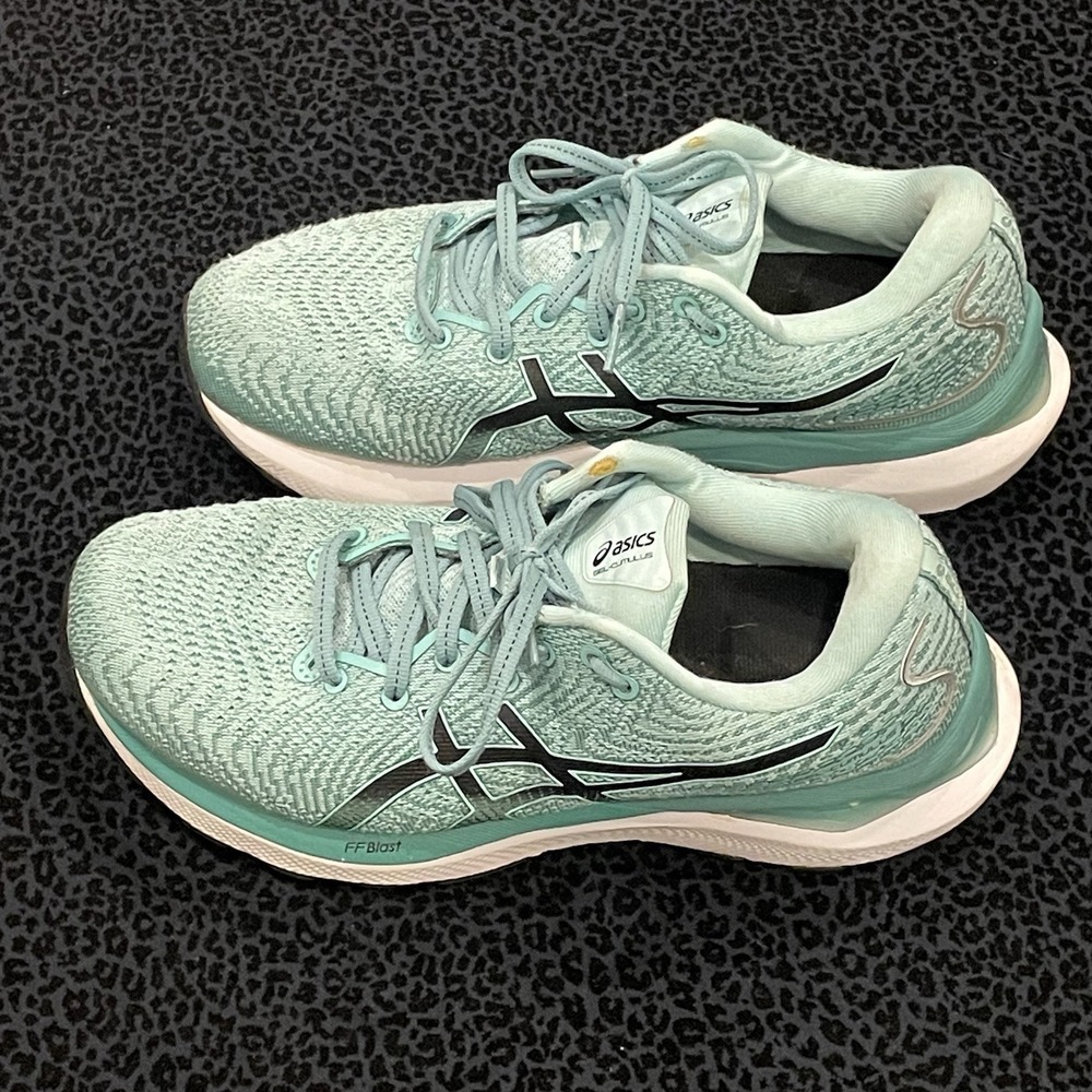 Asics Womens Sneakers Gel Cumulus Size 8 Green Colorful Shoes Walking Running - Picture 4 of 7
